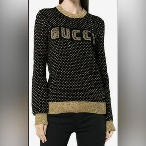 Gucci Sega black gold sweater